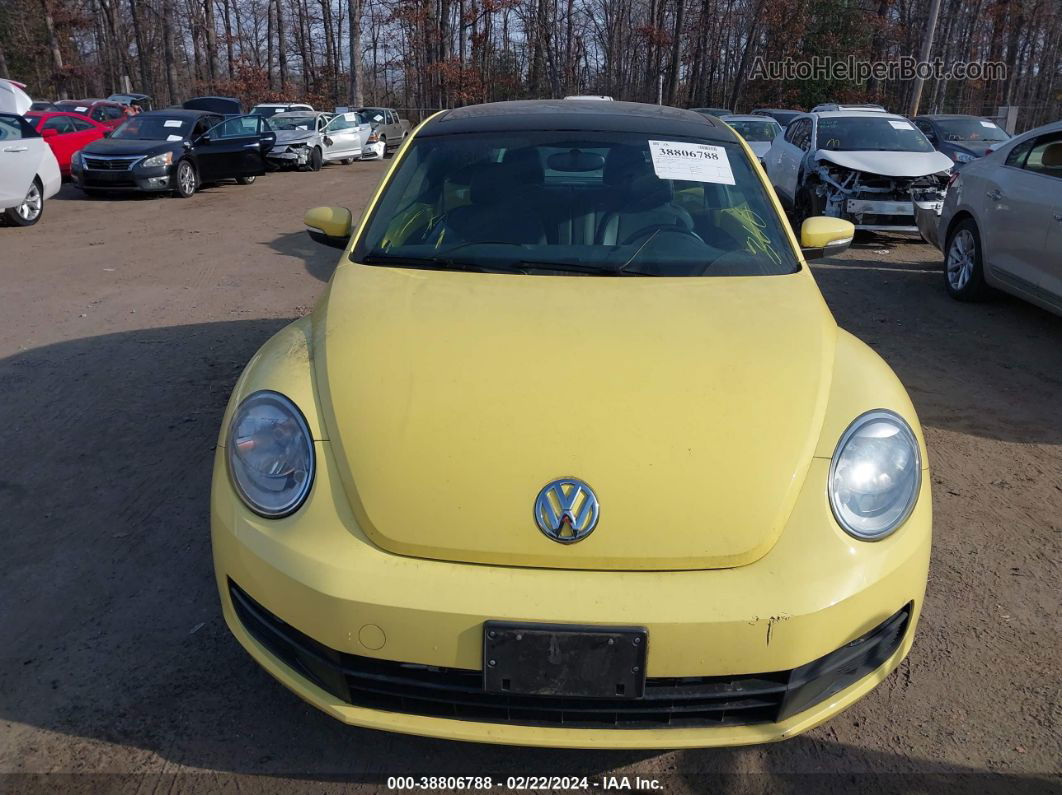 2014 Volkswagen Beetle 2.5l Yellow vin: 3VWJP7AT3EM631473