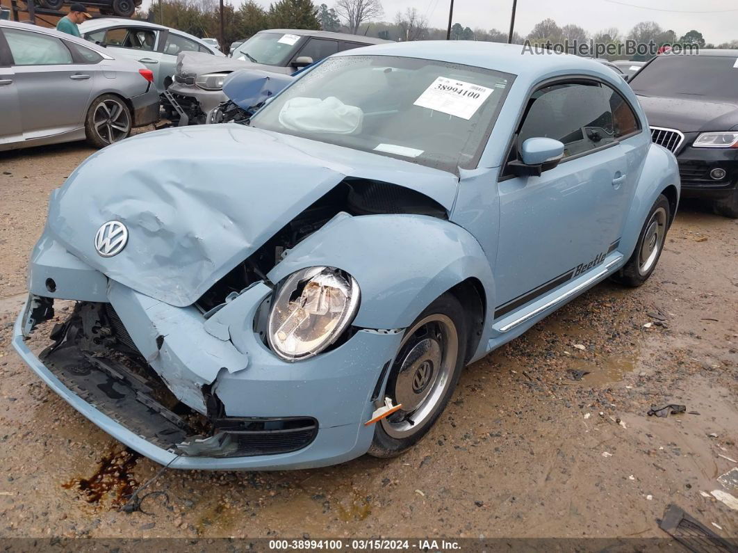 2014 Volkswagen Beetle 2.5l Light Blue vin: 3VWJP7AT6EM619320