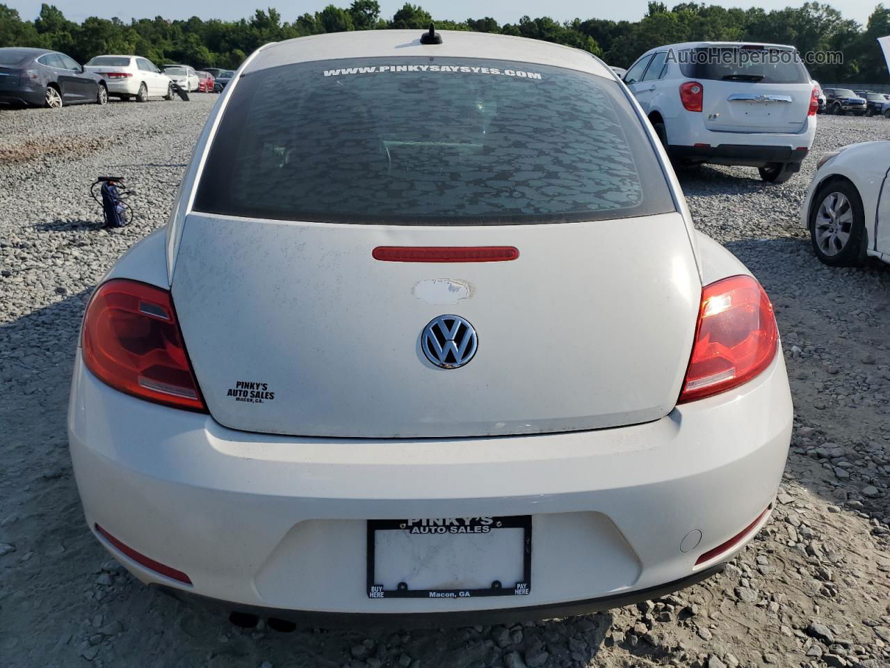 2014 Volkswagen Beetle  White vin: 3VWJP7AT8EM608237