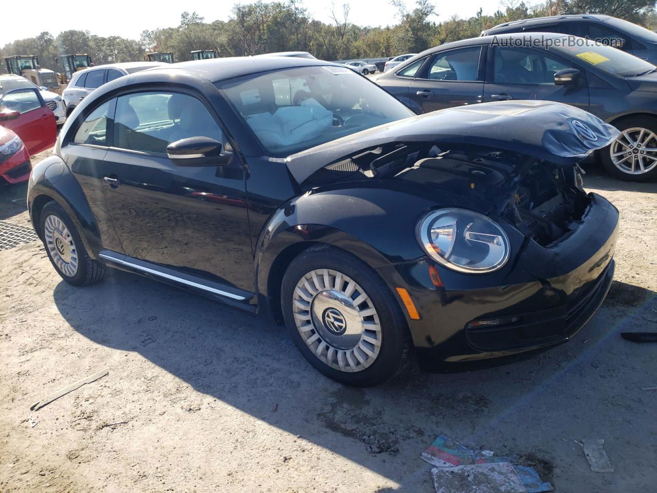 2014 Volkswagen Beetle  Черный vin: 3VWJP7AT8EM612854