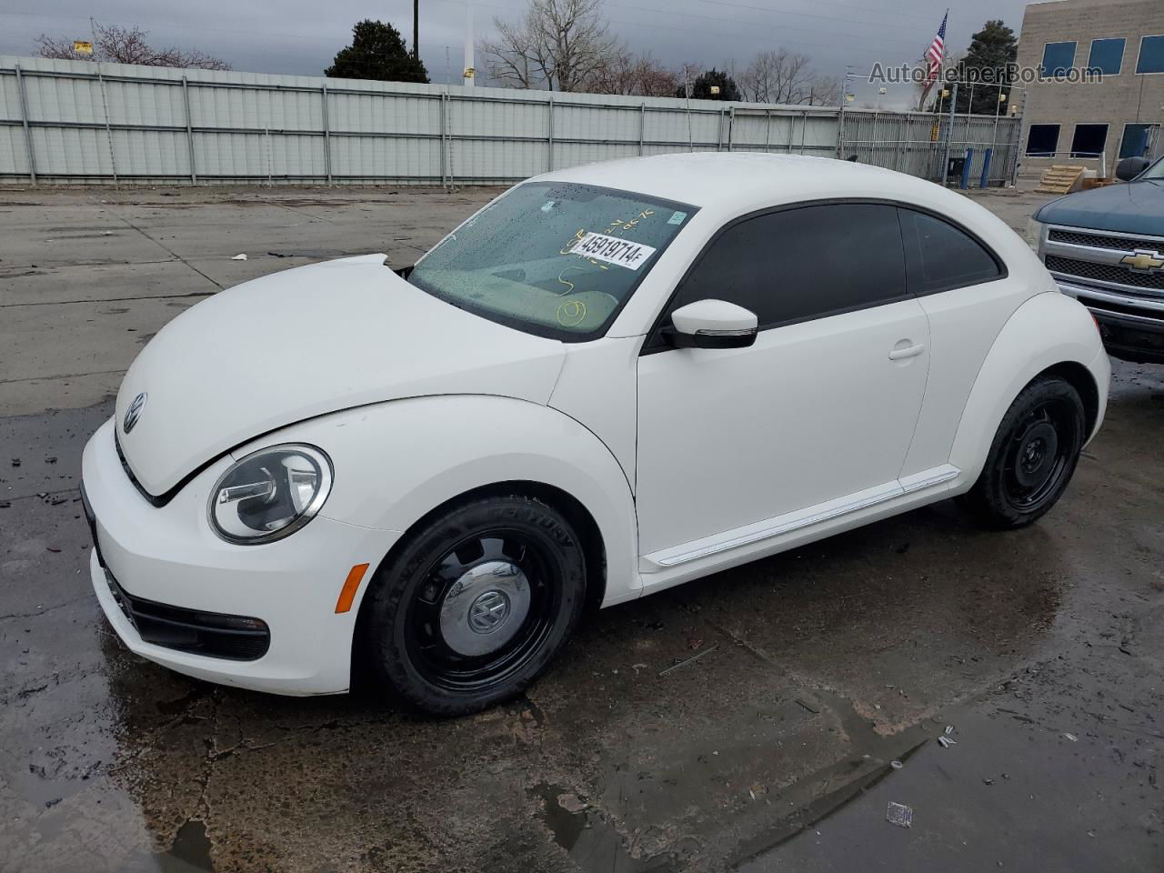 2014 Volkswagen Beetle  White vin: 3VWJP7ATXEM611592