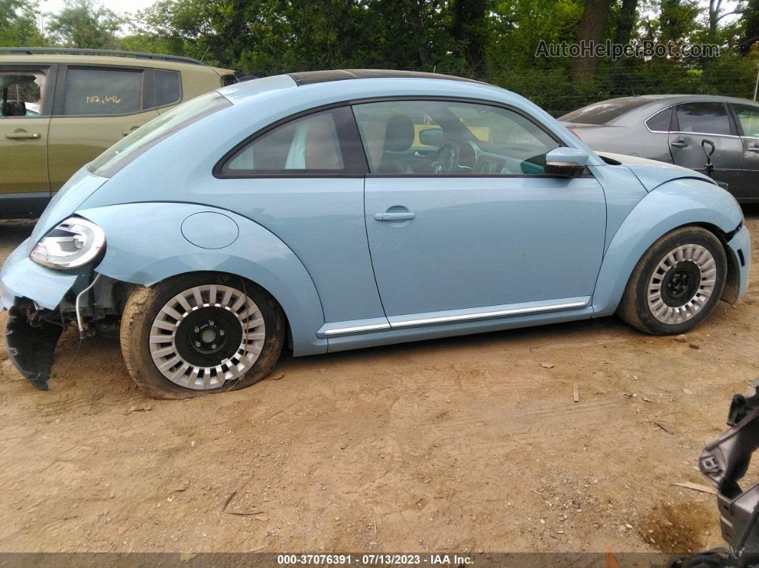 2014 Volkswagen Beetle Coupe 2.5l W/sun Blue vin: 3VWJX7AT2EM605060