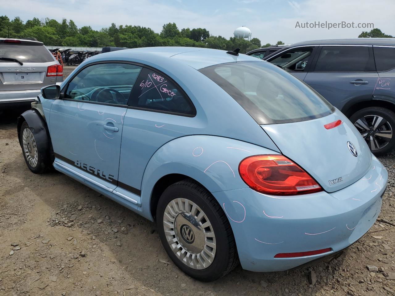 2014 Volkswagen Beetle  Blue vin: 3VWJX7AT2EM632629