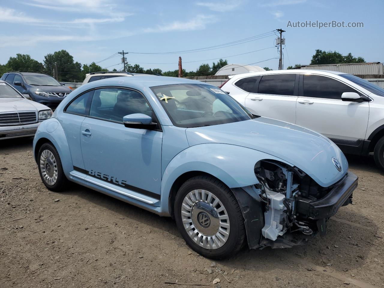 2014 Volkswagen Beetle  Blue vin: 3VWJX7AT2EM632629