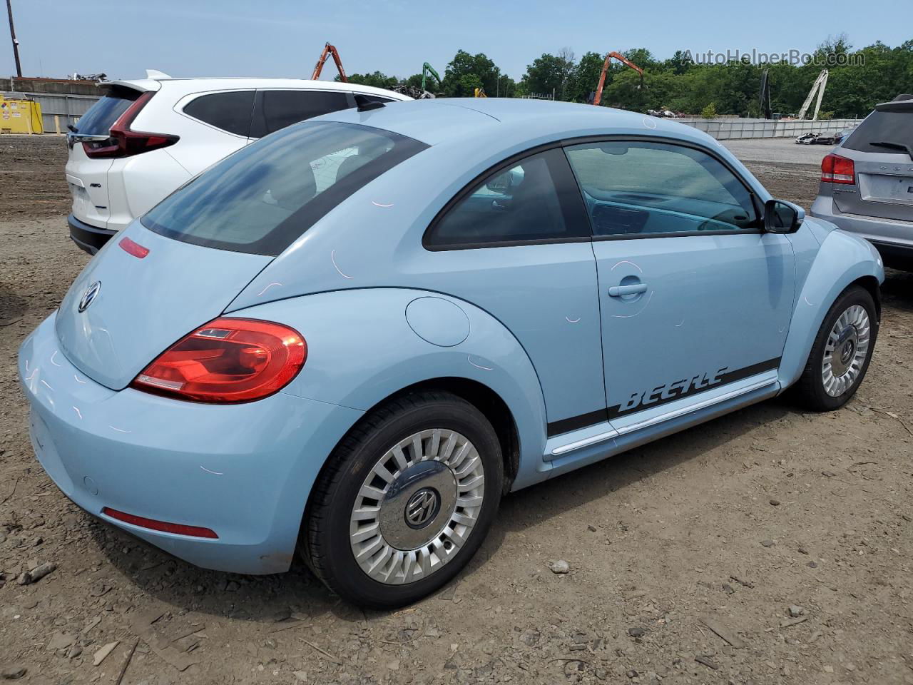 2014 Volkswagen Beetle  Синий vin: 3VWJX7AT2EM632629