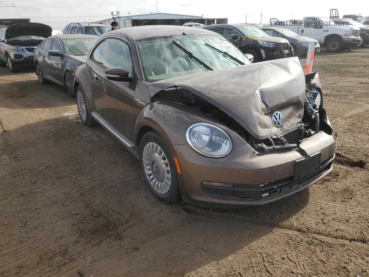 2014 Volkswagen Beetle  Brown vin: 3VWJX7AT9EM632031