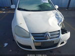 2009 Volkswagen Jetta S White vin: 3VWJZ71K09M076182