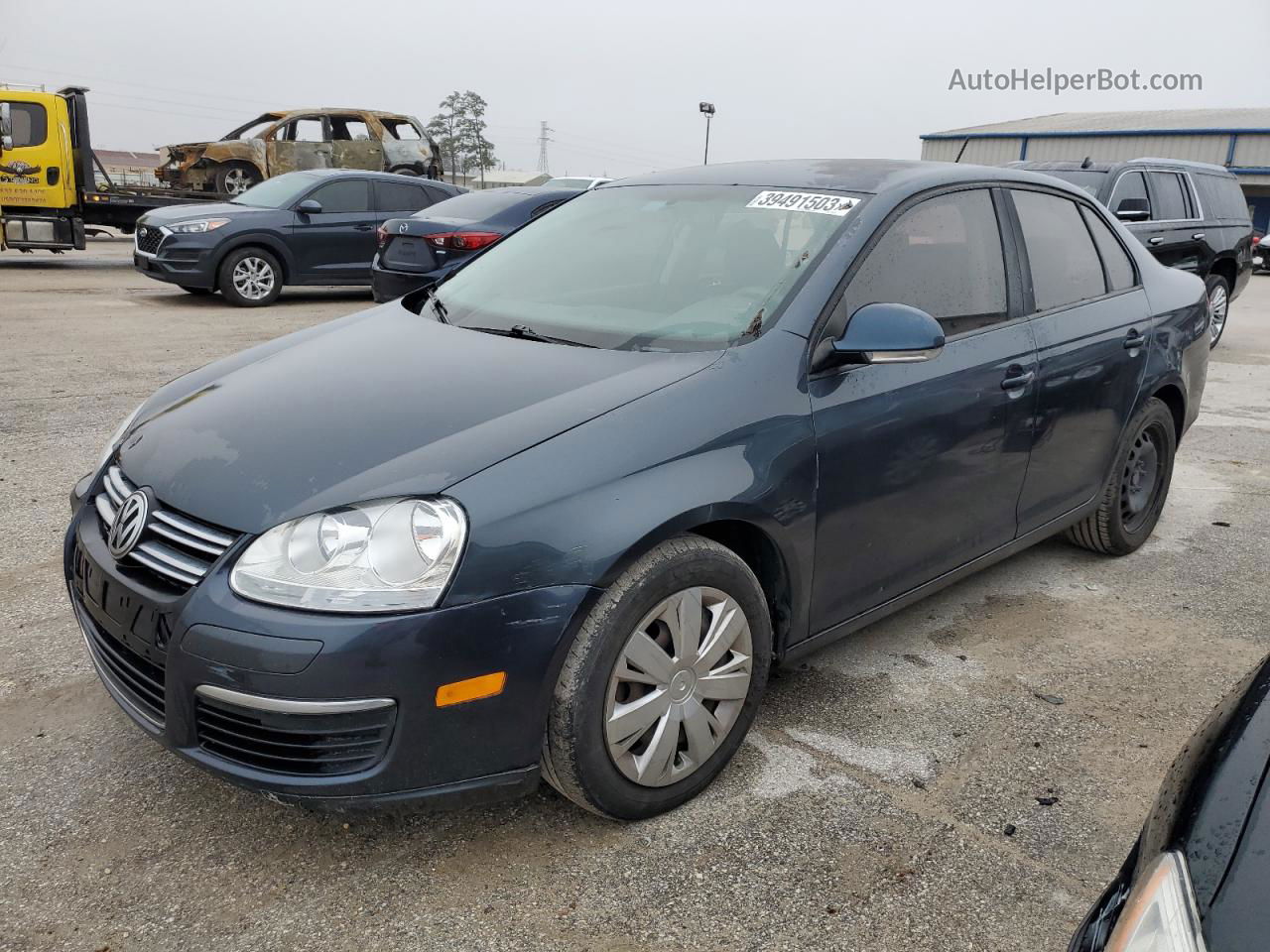 2009 Volkswagen Jetta S Синий vin: 3VWJZ71K49M026207