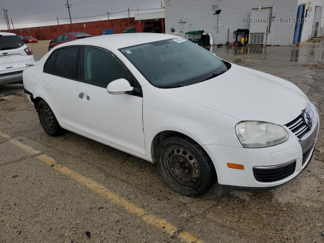 2009 Volkswagen Jetta S White vin: 3VWJZ71K69M088689