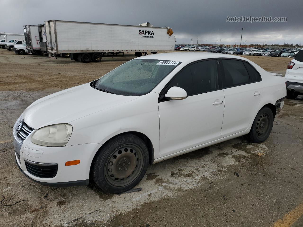 2009 Volkswagen Jetta S White vin: 3VWJZ71K69M088689