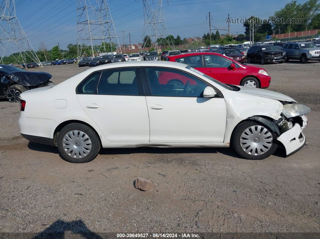 2009 Volkswagen Jetta S White vin: 3VWJZ71K69M167568