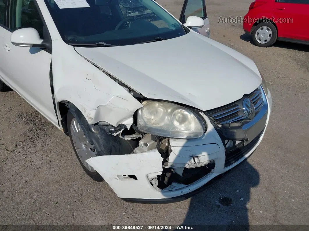 2009 Volkswagen Jetta S White vin: 3VWJZ71K69M167568