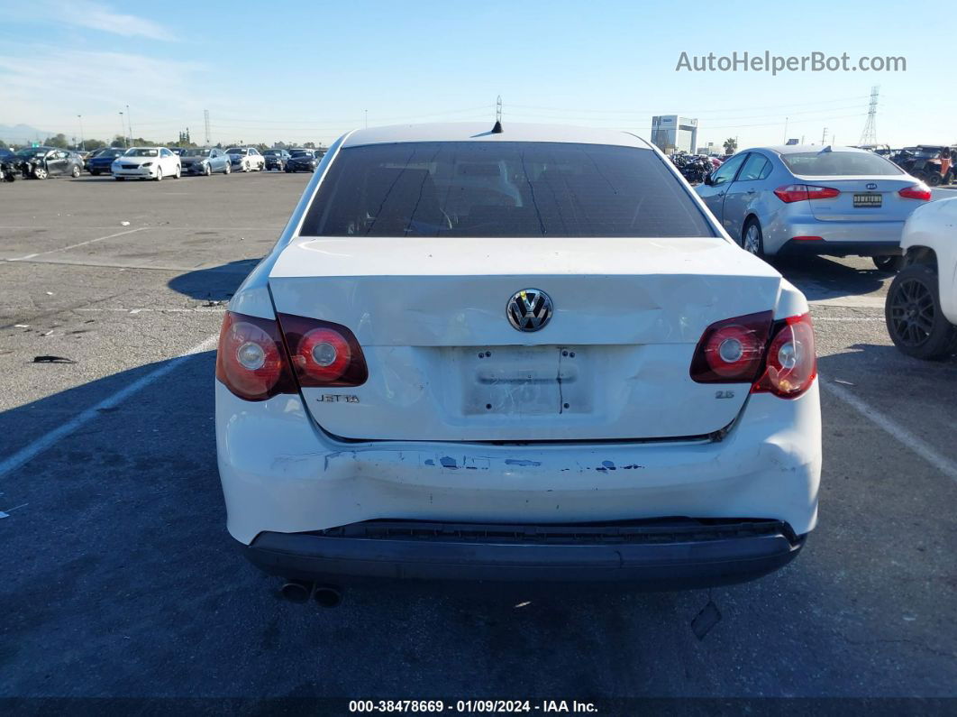 2009 Volkswagen Jetta S White vin: 3VWJZ71K79M060139