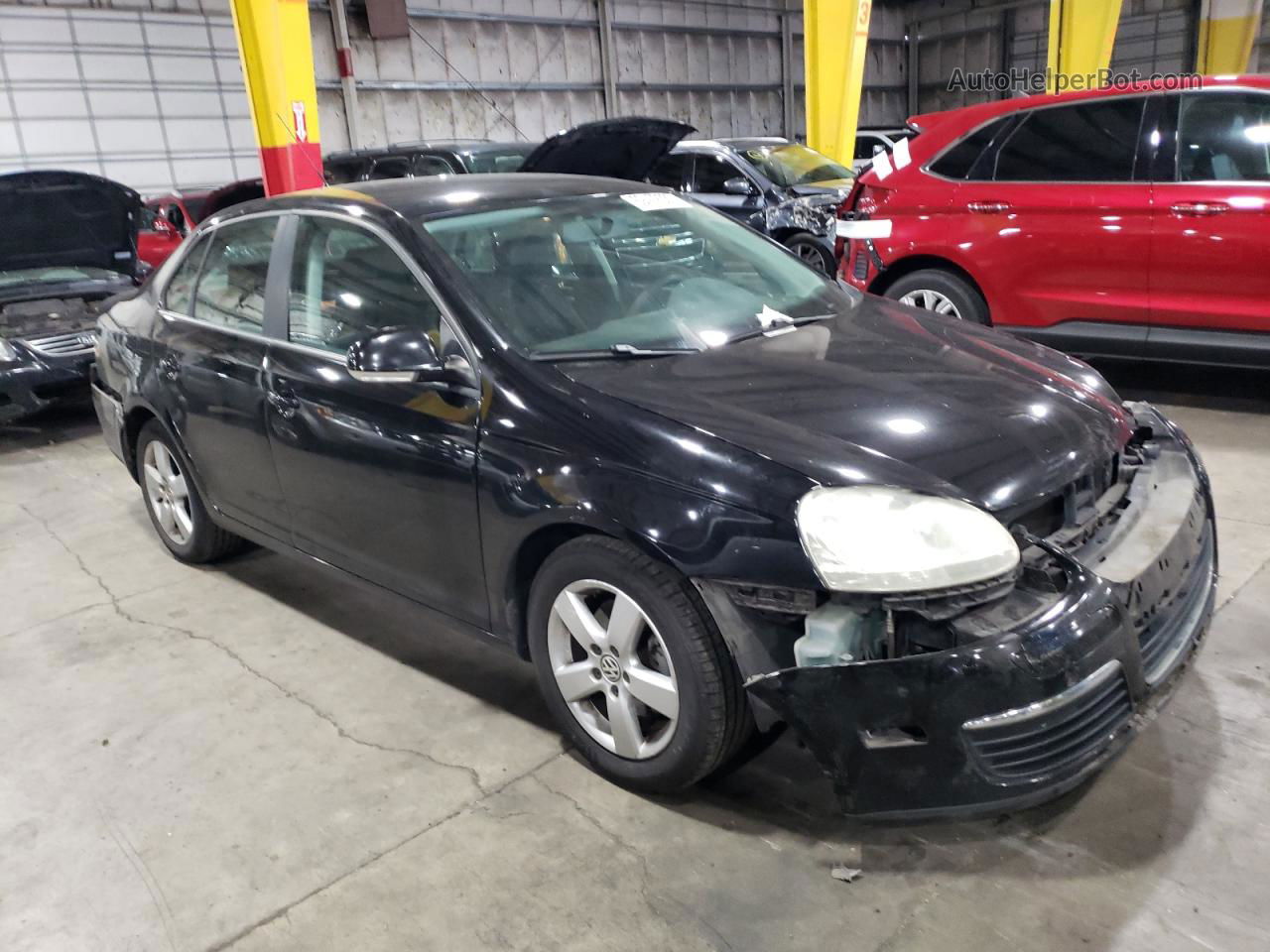 2009 Volkswagen Jetta S Черный vin: 3VWJZ71K89M019180