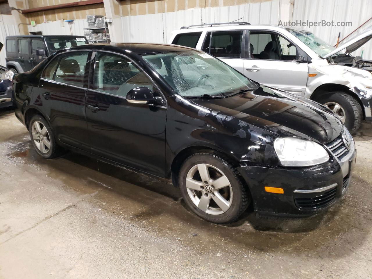 2009 Volkswagen Jetta S Black vin: 3VWJZ71K99M019141