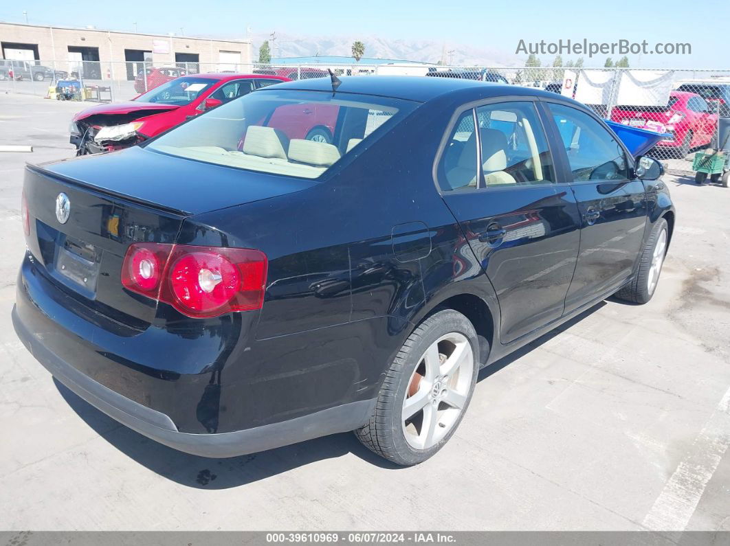 2009 Volkswagen Jetta S Black vin: 3VWJZ71KX9M157643