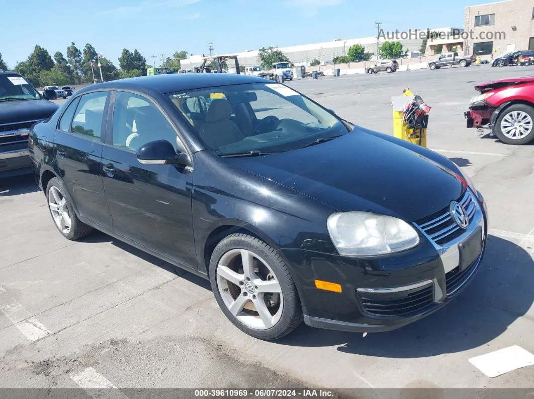 2009 Volkswagen Jetta S Black vin: 3VWJZ71KX9M157643