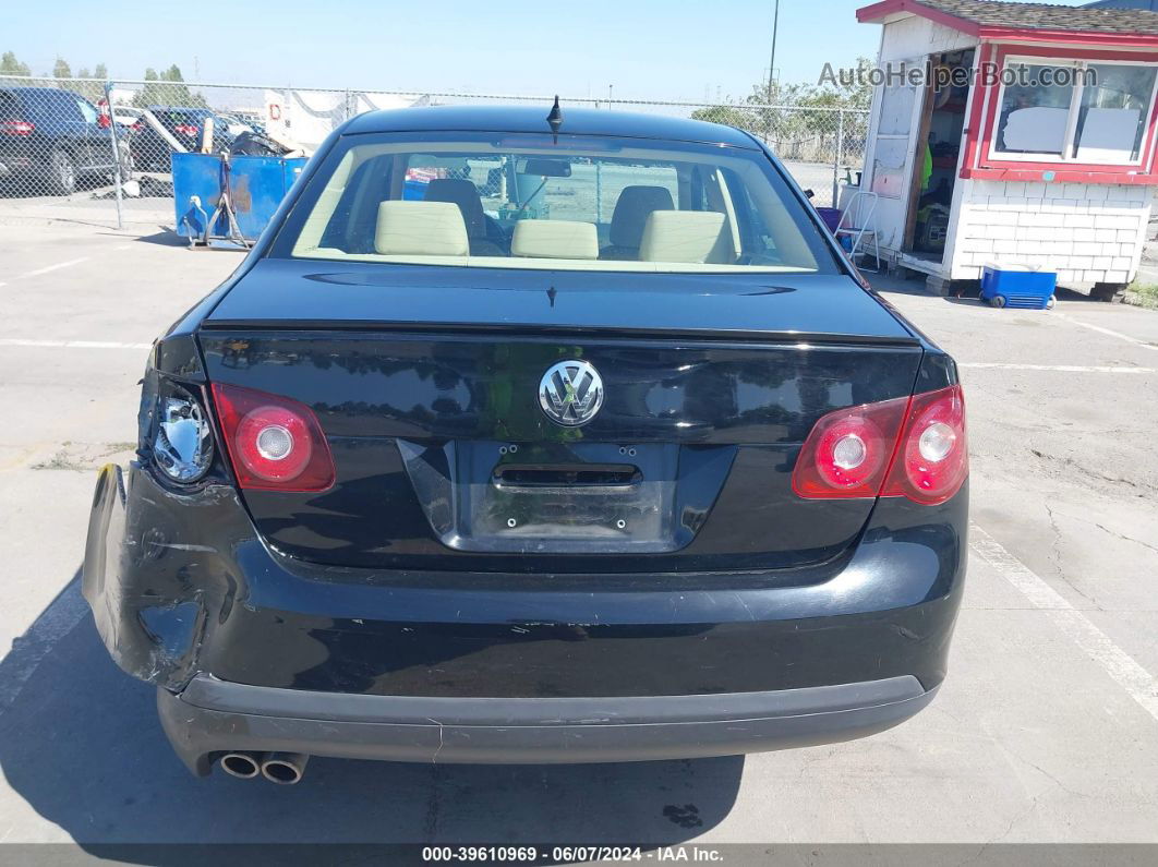 2009 Volkswagen Jetta S Black vin: 3VWJZ71KX9M157643