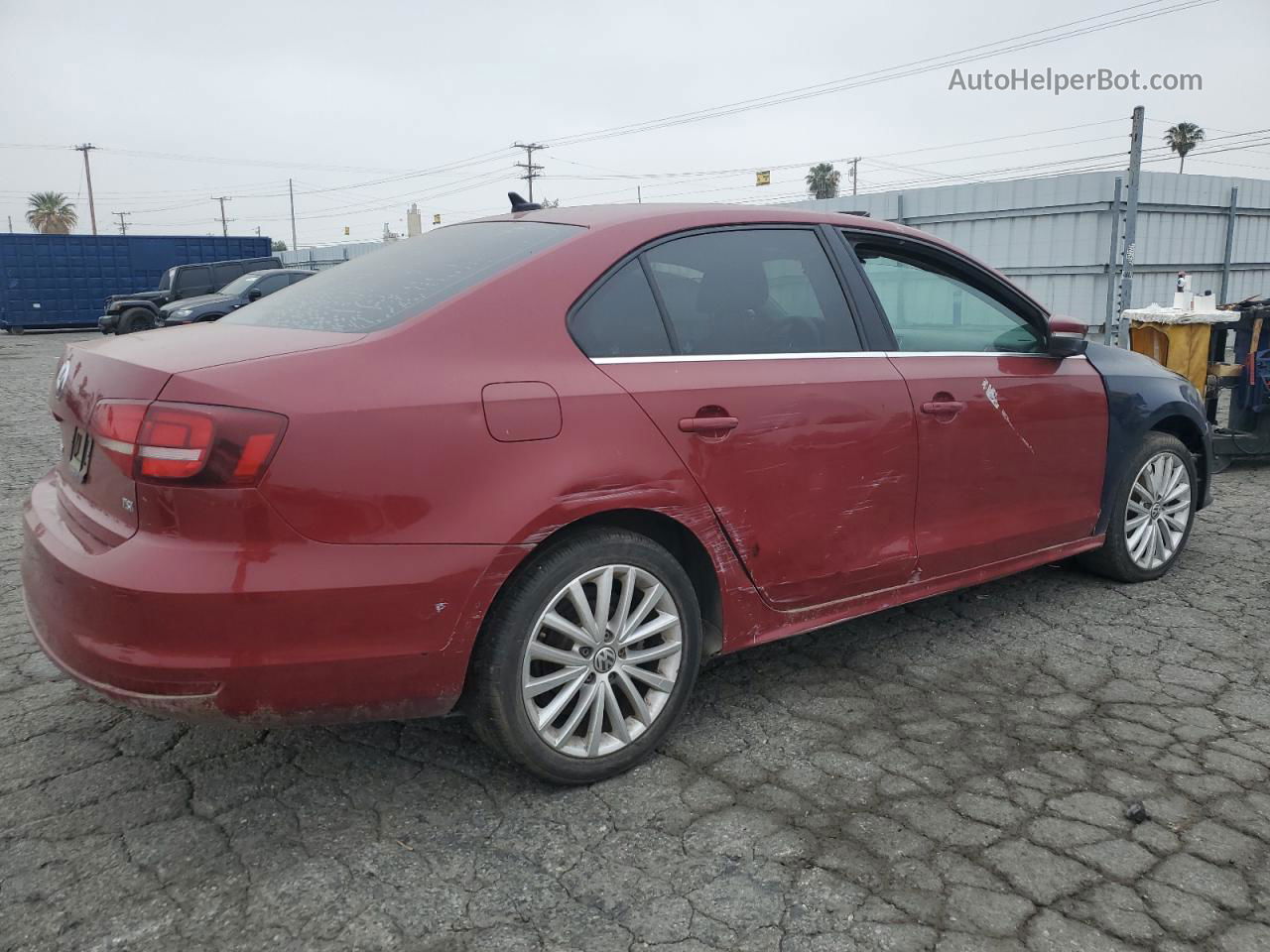 2016 Volkswagen Jetta Sel Maroon vin: 3VWL07AJ0GM238111