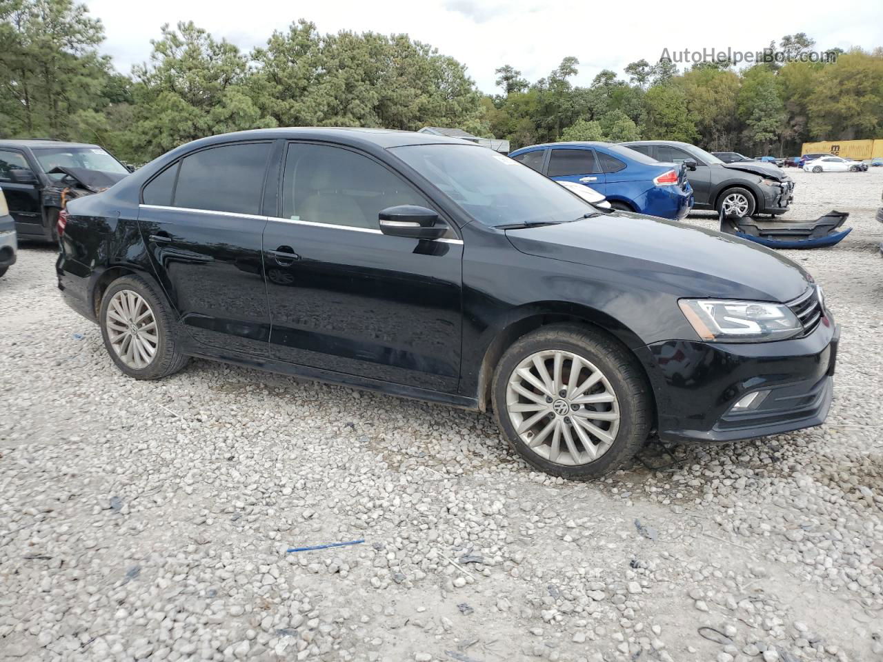 2016 Volkswagen Jetta Sel Черный vin: 3VWL07AJ0GM264062