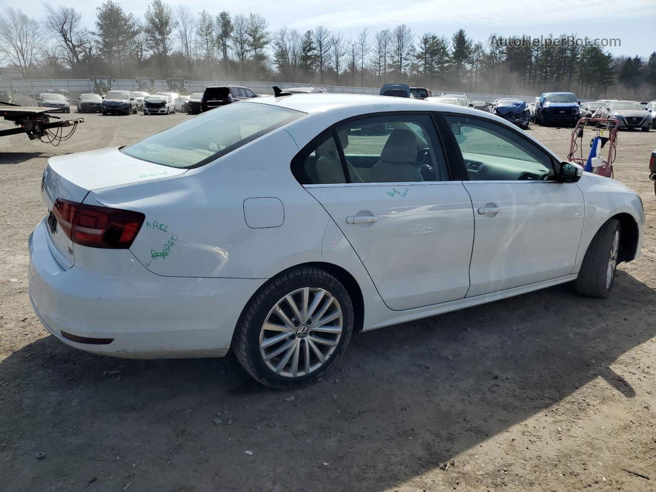 2016 Volkswagen Jetta Sel Белый vin: 3VWL07AJ1GM388907