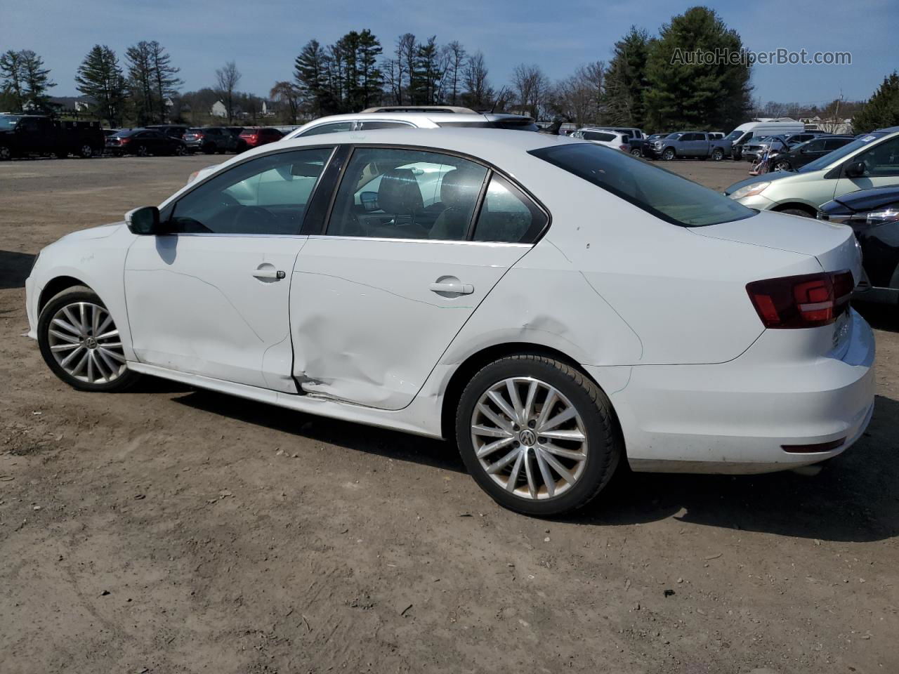 2016 Volkswagen Jetta Sel Белый vin: 3VWL07AJ1GM388907