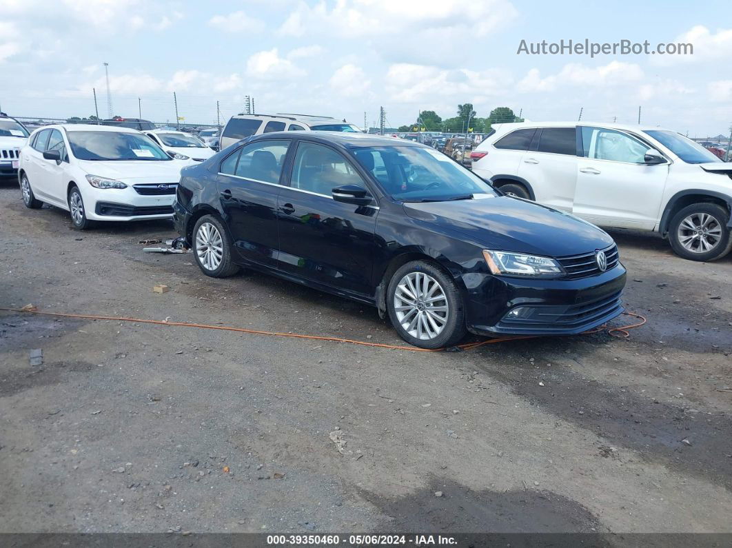 2016 Volkswagen Jetta 1.8t Sel Черный vin: 3VWL07AJ6GM375523