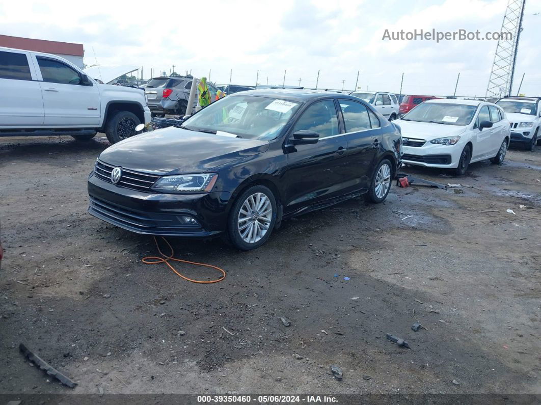 2016 Volkswagen Jetta 1.8t Sel Черный vin: 3VWL07AJ6GM375523