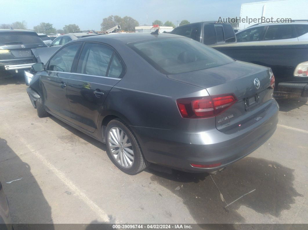 2016 Volkswagen Jetta 1.8t Sel Gray vin: 3VWL07AJ8GM230483