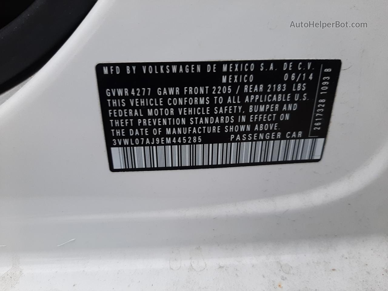 2014 Volkswagen Jetta Sel White vin: 3VWL07AJ9EM445285