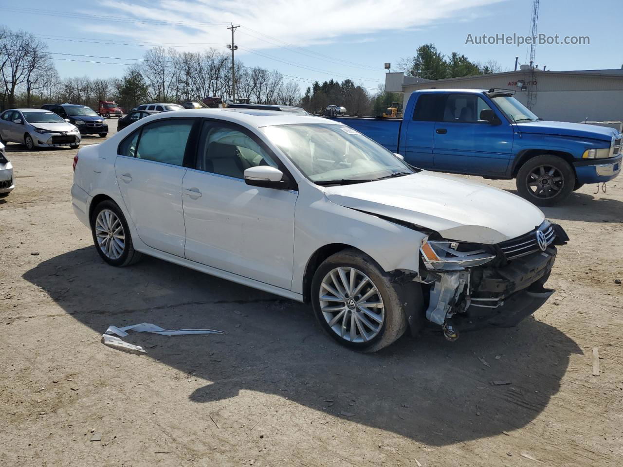 2014 Volkswagen Jetta Sel White vin: 3VWL07AJXEM382505