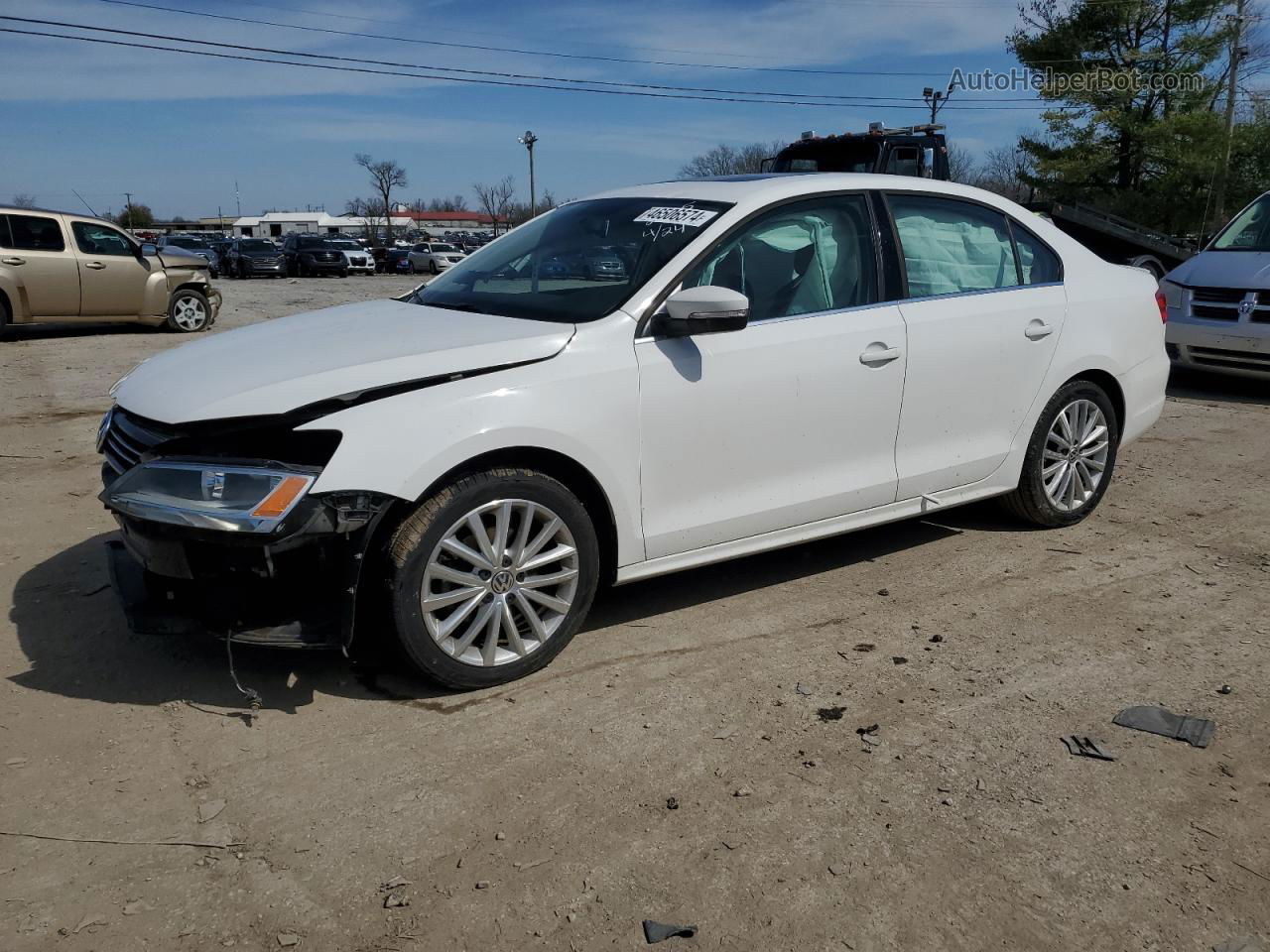 2014 Volkswagen Jetta Sel White vin: 3VWL07AJXEM382505