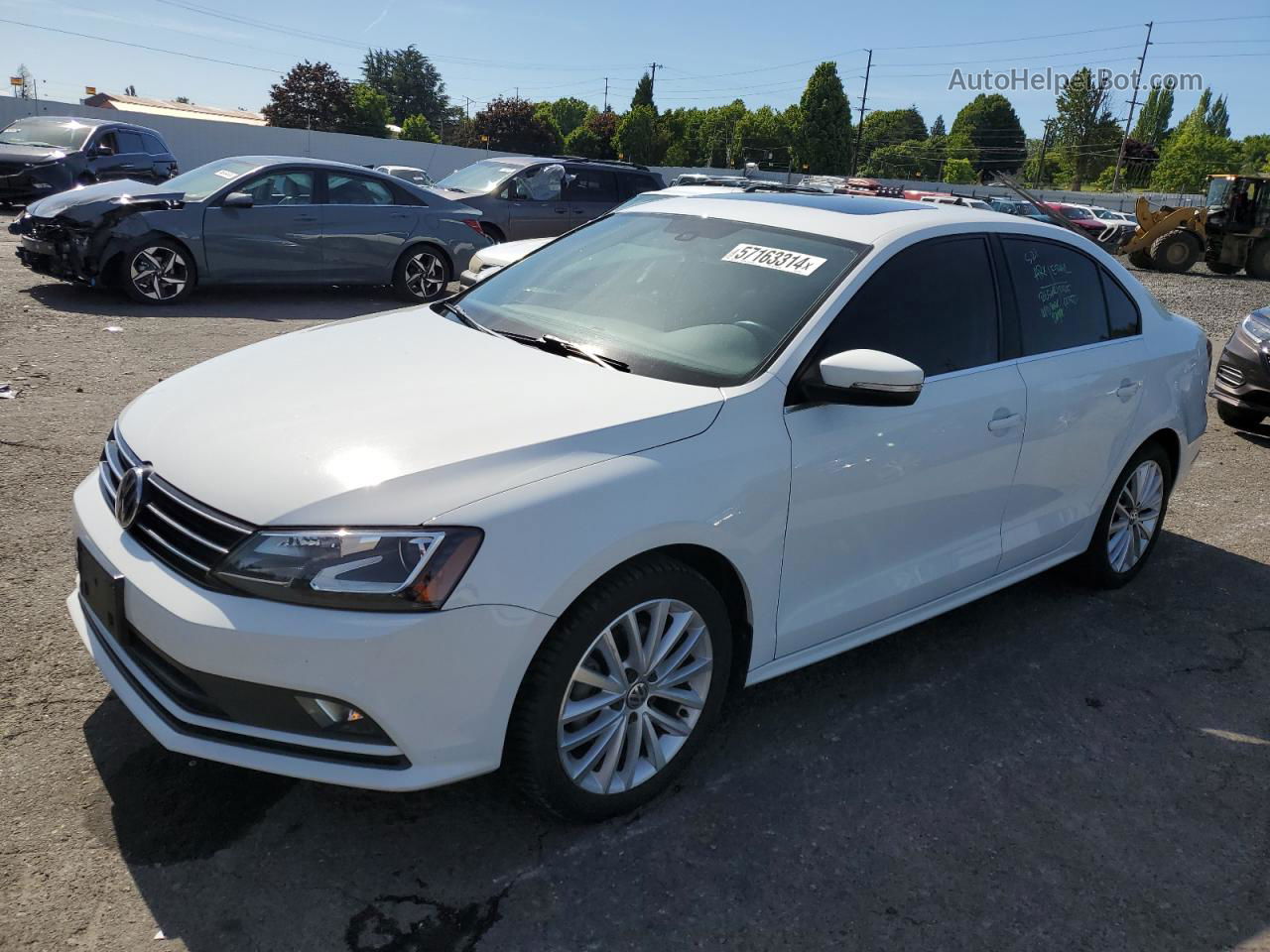 2016 Volkswagen Jetta Sel White vin: 3VWL07AJXGM394043