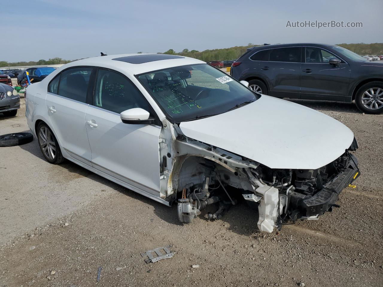 2017 Volkswagen Jetta Sel White vin: 3VWL17AJ1HM237340