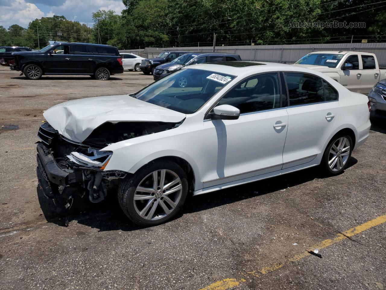 2017 Volkswagen Jetta Sel White vin: 3VWL17AJ1HM297148