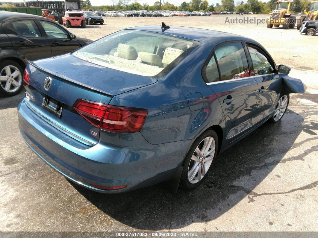 2017 Volkswagen Jetta 1.8t Sel Blue vin: 3VWL17AJ1HM329791