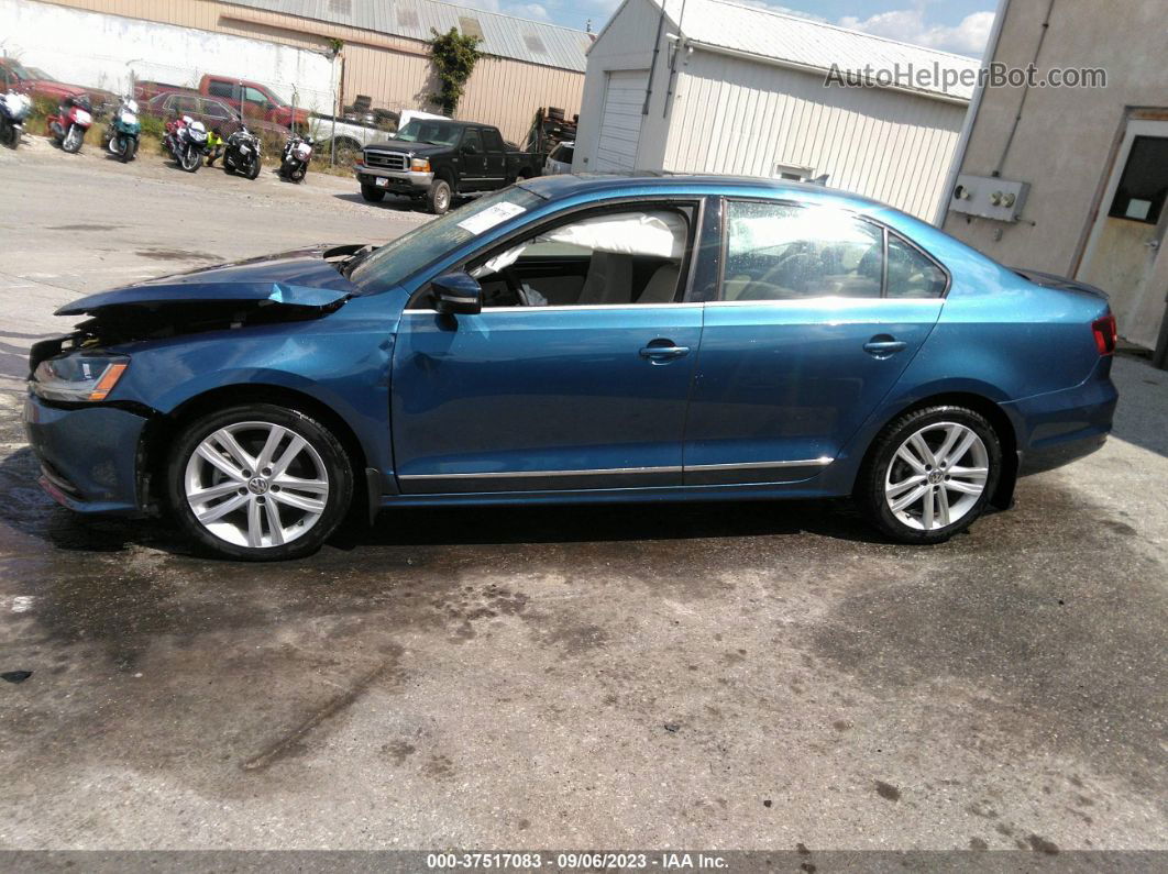 2017 Volkswagen Jetta 1.8t Sel Blue vin: 3VWL17AJ1HM329791