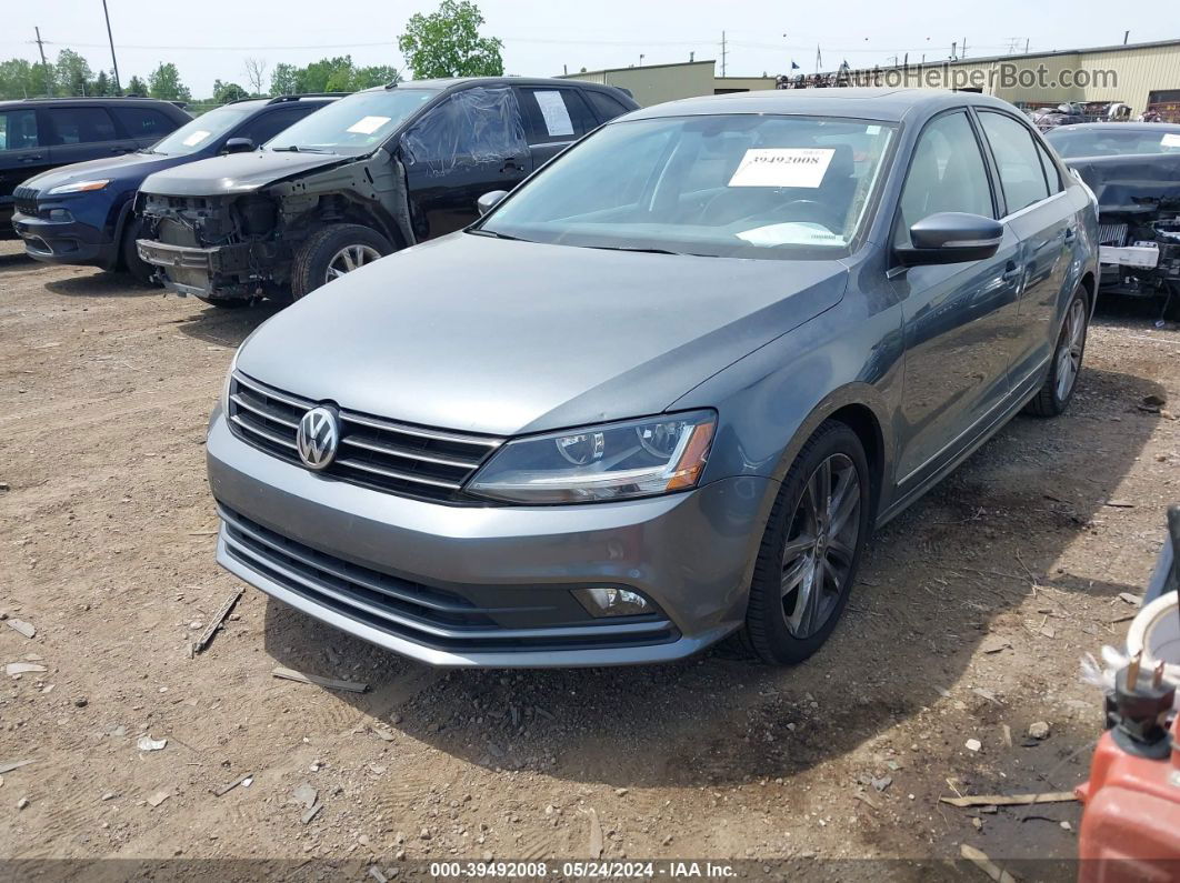 2017 Volkswagen Jetta 1.8t Sel/1.8t Sel Premium Gray vin: 3VWL17AJ1HM380093