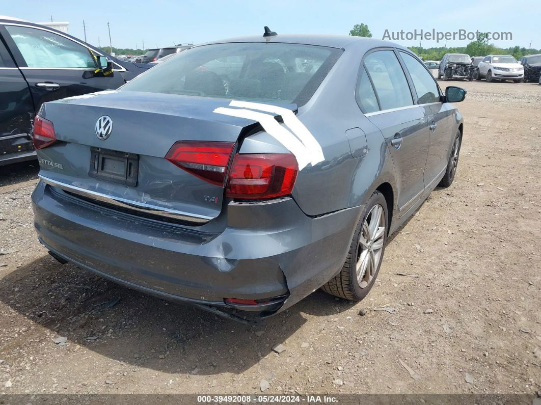 2017 Volkswagen Jetta 1.8t Sel/1.8t Sel Premium Gray vin: 3VWL17AJ1HM380093