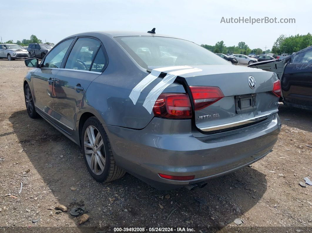 2017 Volkswagen Jetta 1.8t Sel/1.8t Sel Premium Gray vin: 3VWL17AJ1HM380093