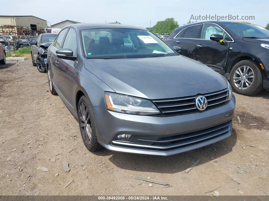 2017 Volkswagen Jetta 1.8t Sel/1.8t Sel Premium Gray vin: 3VWL17AJ1HM380093