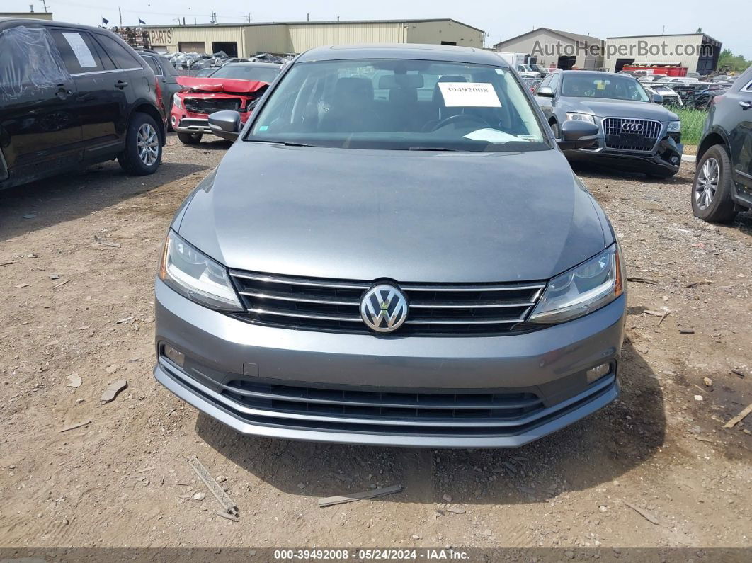 2017 Volkswagen Jetta 1.8t Sel/1.8t Sel Premium Gray vin: 3VWL17AJ1HM380093