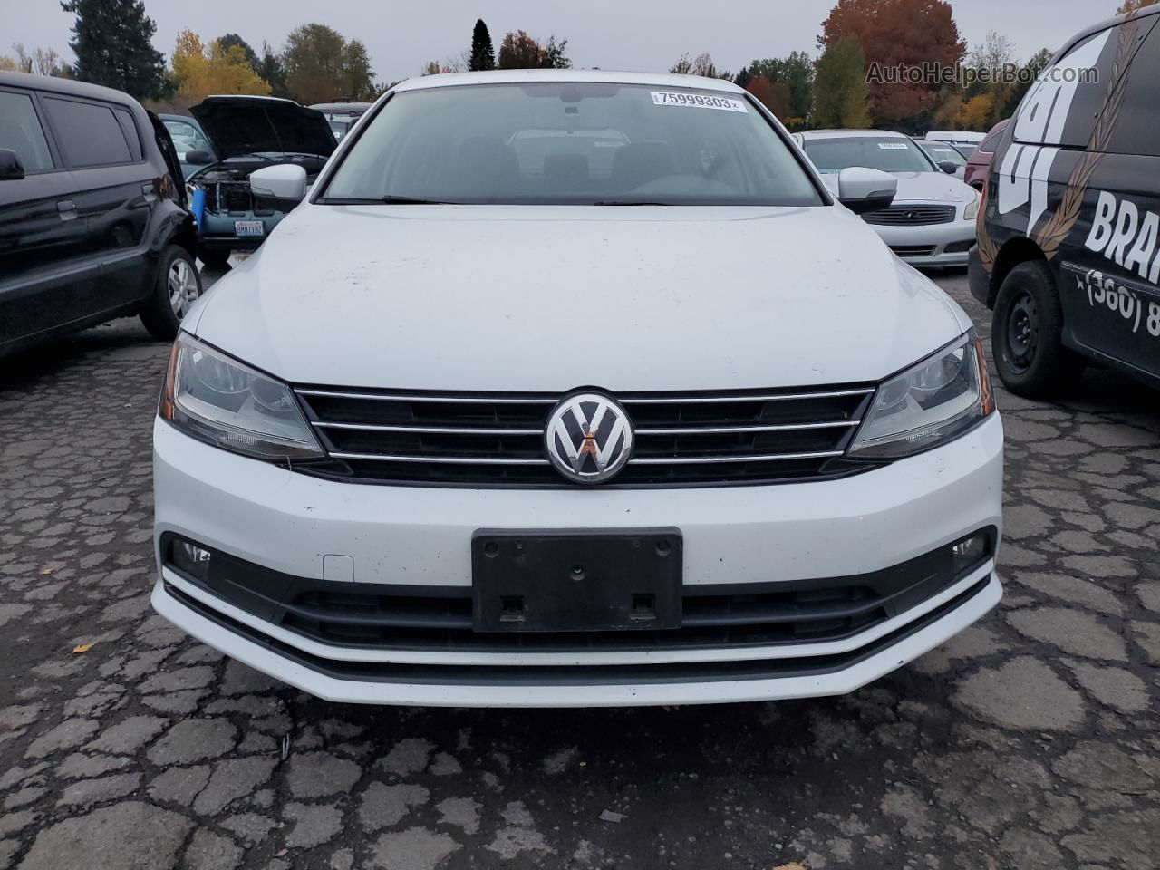 2017 Volkswagen Jetta Sel White vin: 3VWL17AJ1HM400097