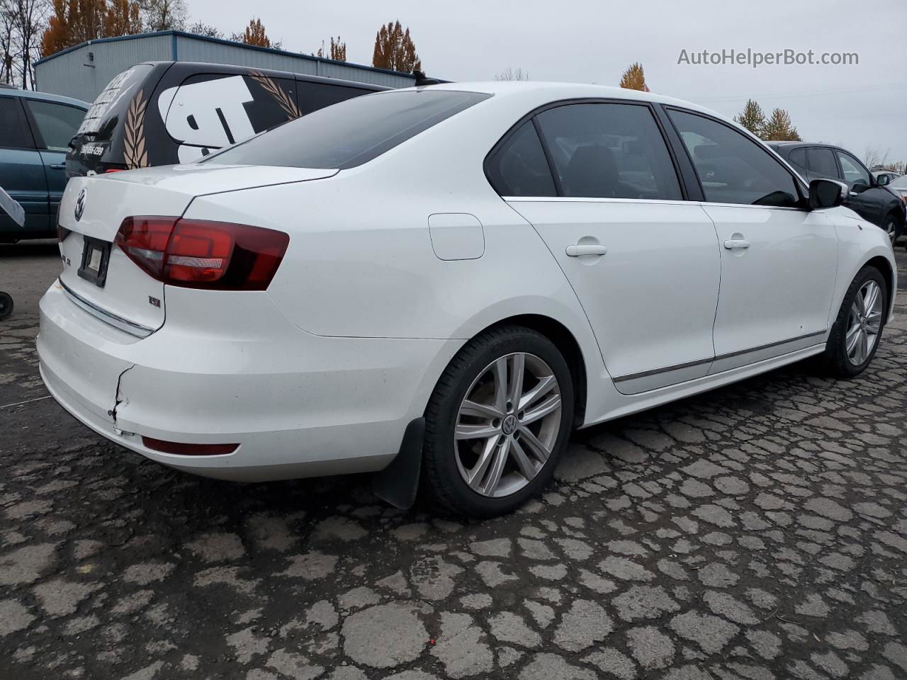 2017 Volkswagen Jetta Sel White vin: 3VWL17AJ1HM400097