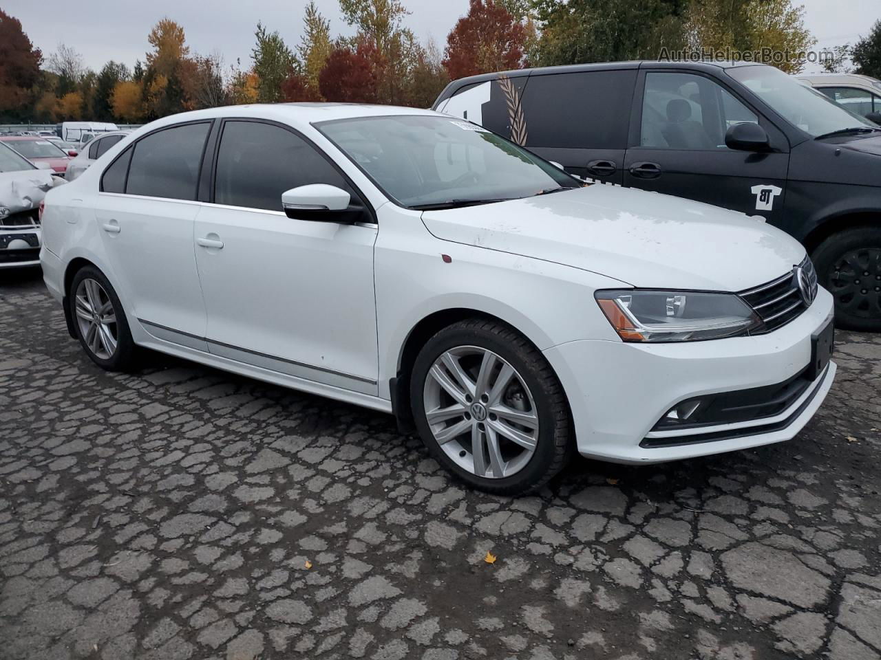 2017 Volkswagen Jetta Sel White vin: 3VWL17AJ1HM400097