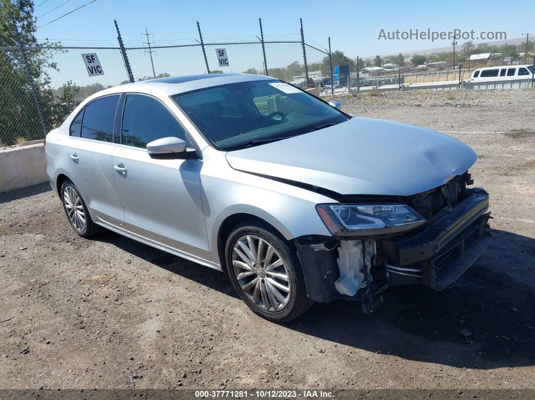 2016 Volkswagen Jetta 1.8t Sel Silver vin: 3VWL17AJ2GM232758