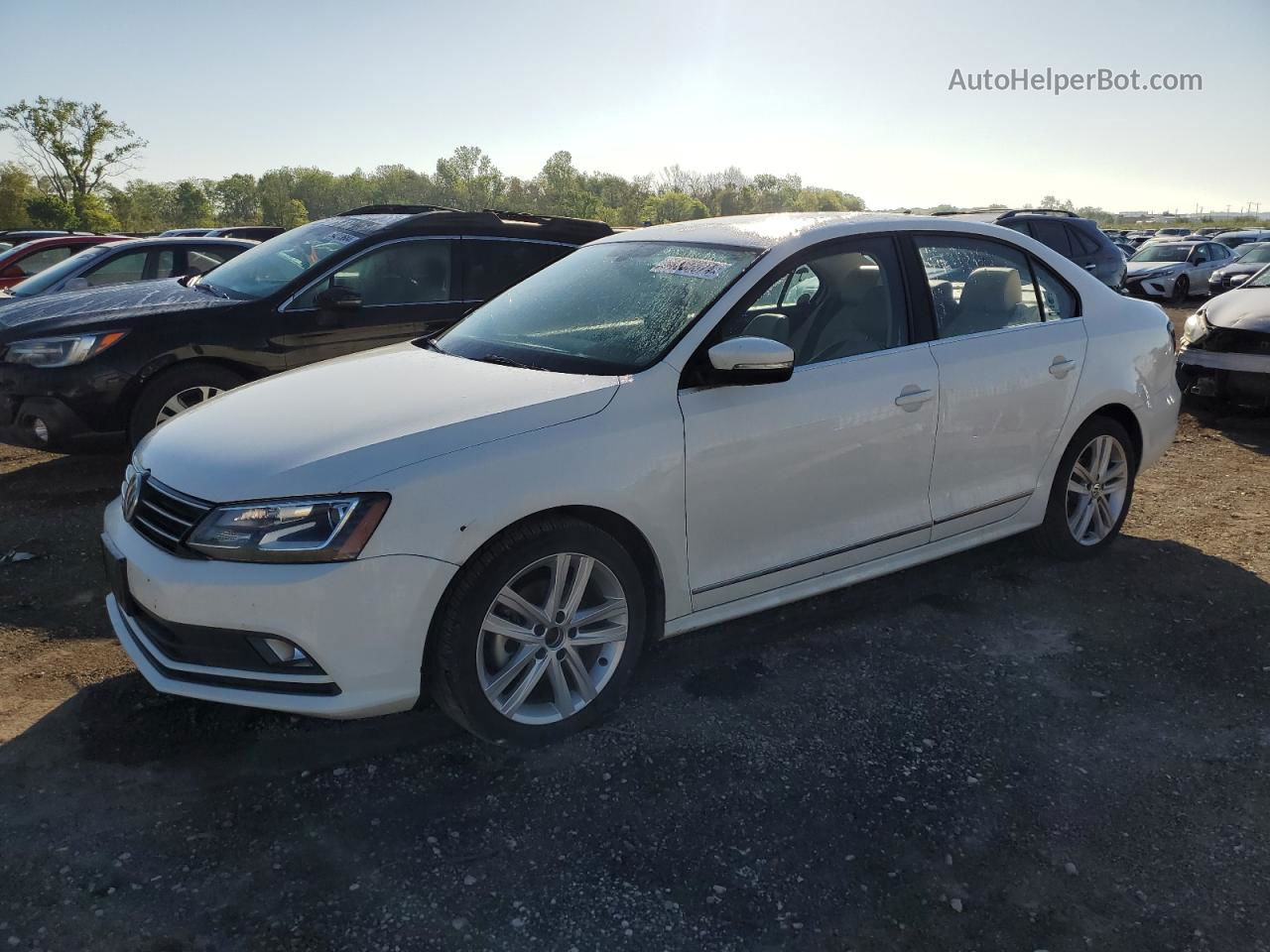 2017 Volkswagen Jetta Sel White vin: 3VWL17AJ2HM230655