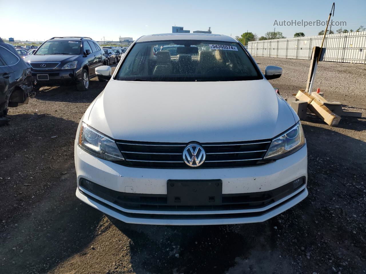 2017 Volkswagen Jetta Sel White vin: 3VWL17AJ2HM230655