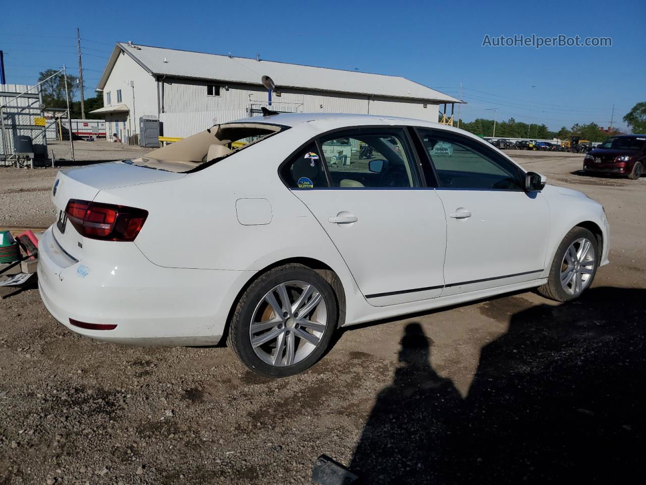 2017 Volkswagen Jetta Sel White vin: 3VWL17AJ2HM230655