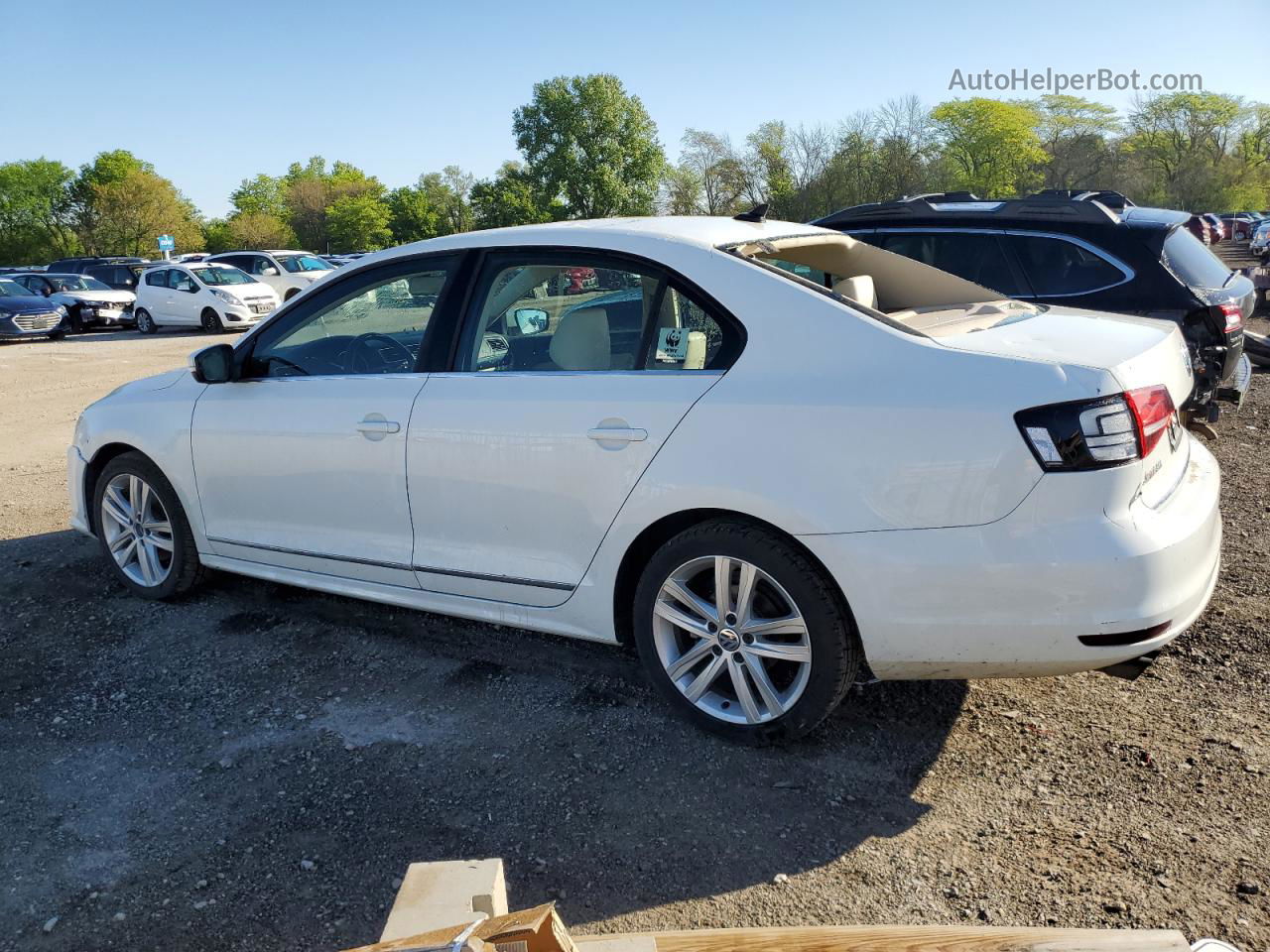 2017 Volkswagen Jetta Sel White vin: 3VWL17AJ2HM230655